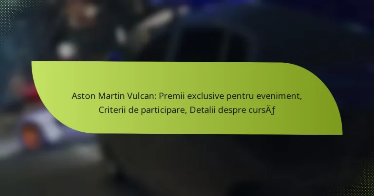 Aston Martin Vulcan: Premii exclusive pentru eveniment, Criterii de participare, Detalii despre cursă